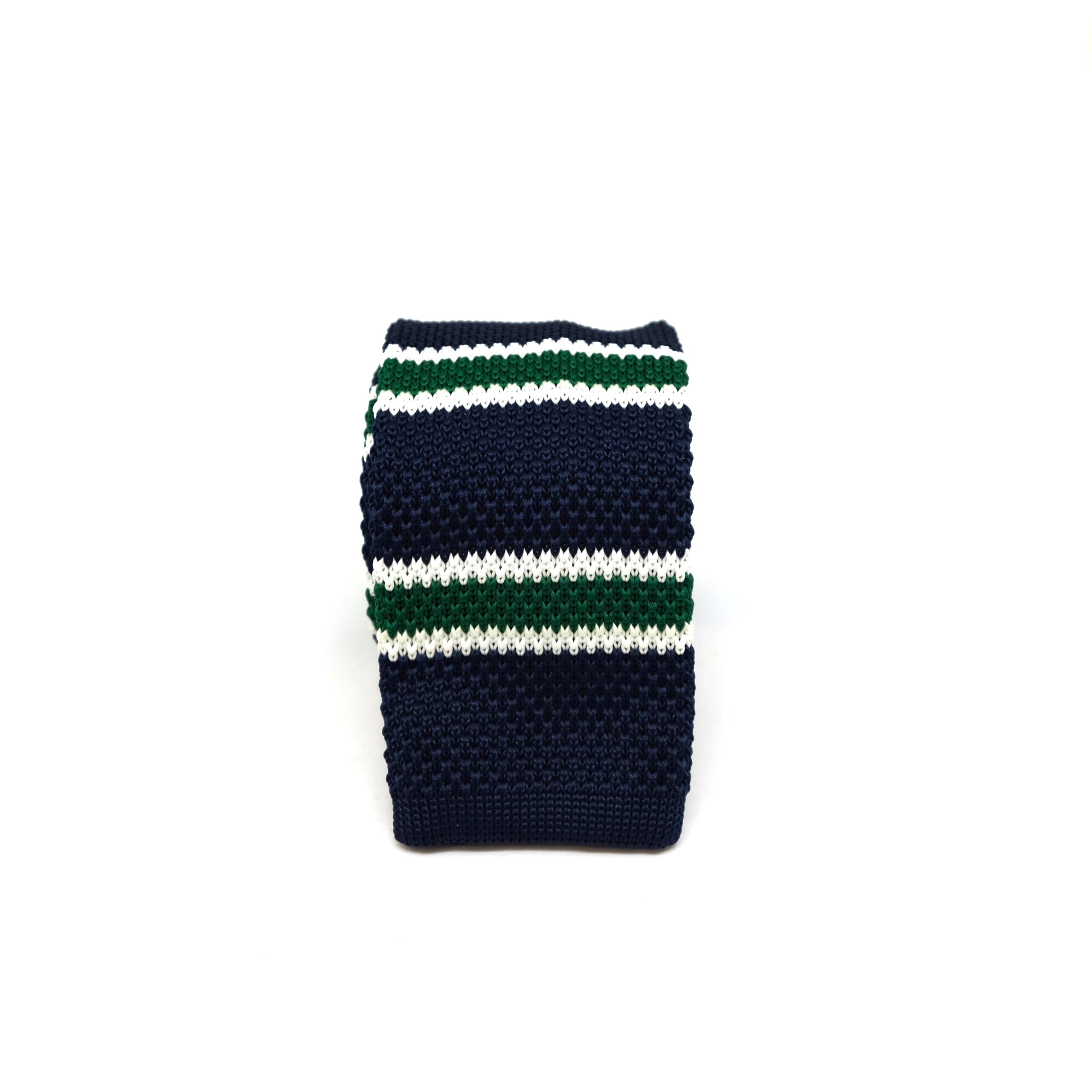  KNIT TIE NAVY KẺ TRẮNG – XANH RÊU 